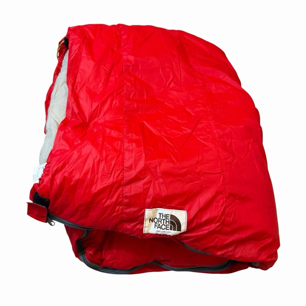 VTG North Face Brown Label Poly Fill Sleeping Bag Red 80s Zip Adult 80"